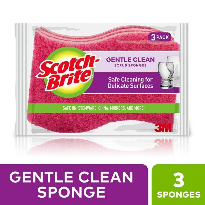 Scotch-Brite Delicate Care Scrub Sponges - 3ct