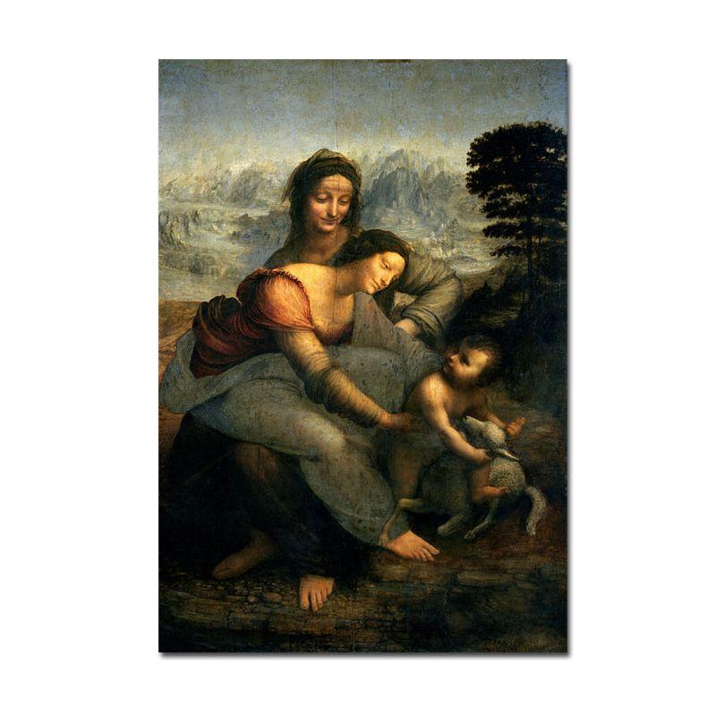 Vault W Artwork " Virgin And Child With St. Anne " by Leonardo Da Vinci Painting Print