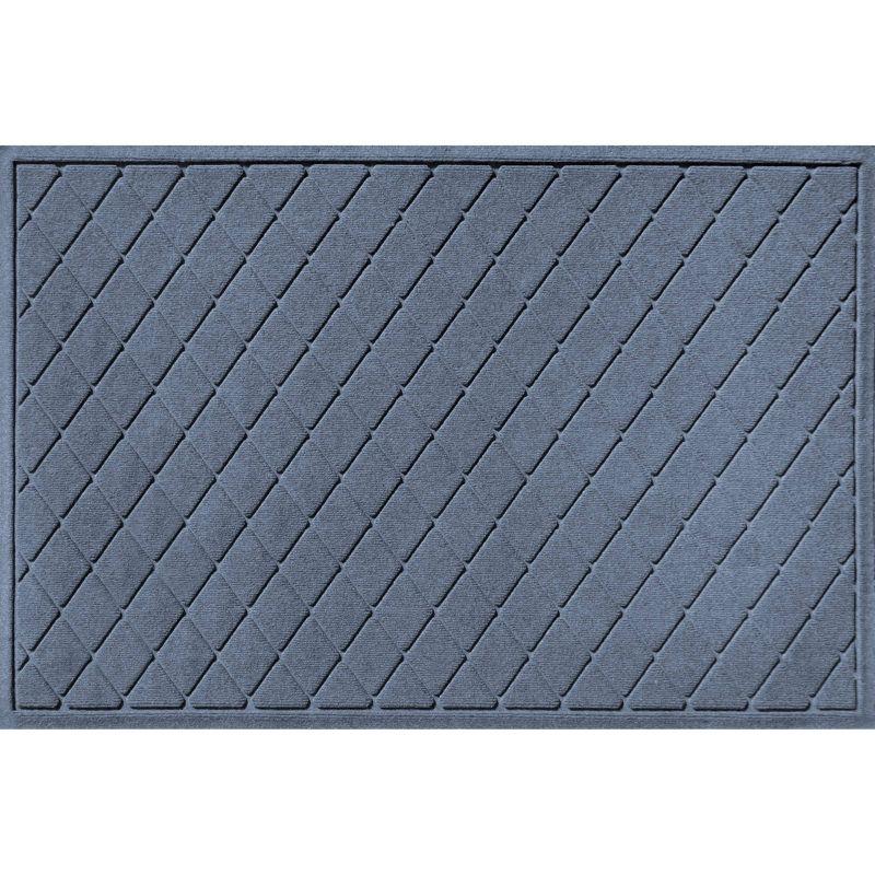 Eco-Friendly Polypropylene WaterHog Outdoor Mat in Blue Stone