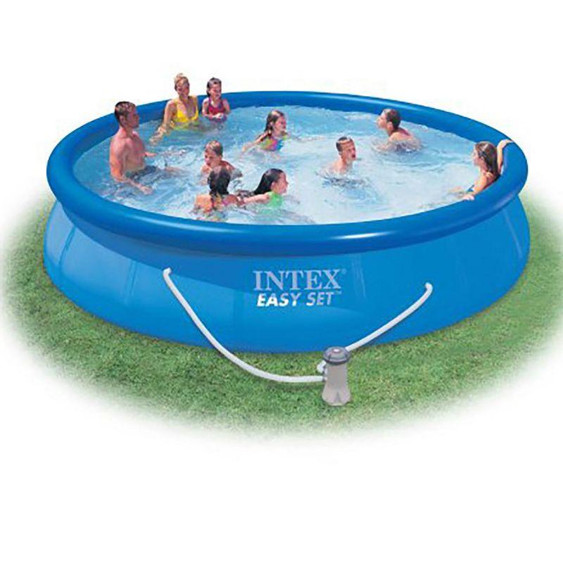 Intex Plastic Round Inflatable Pool 30'' H x 180'' W x 180'' L , with Pump Included