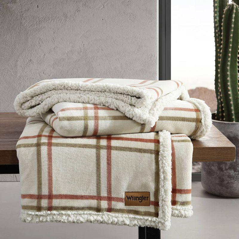 Wrangler Printed Plush Fleece Throw Blankets