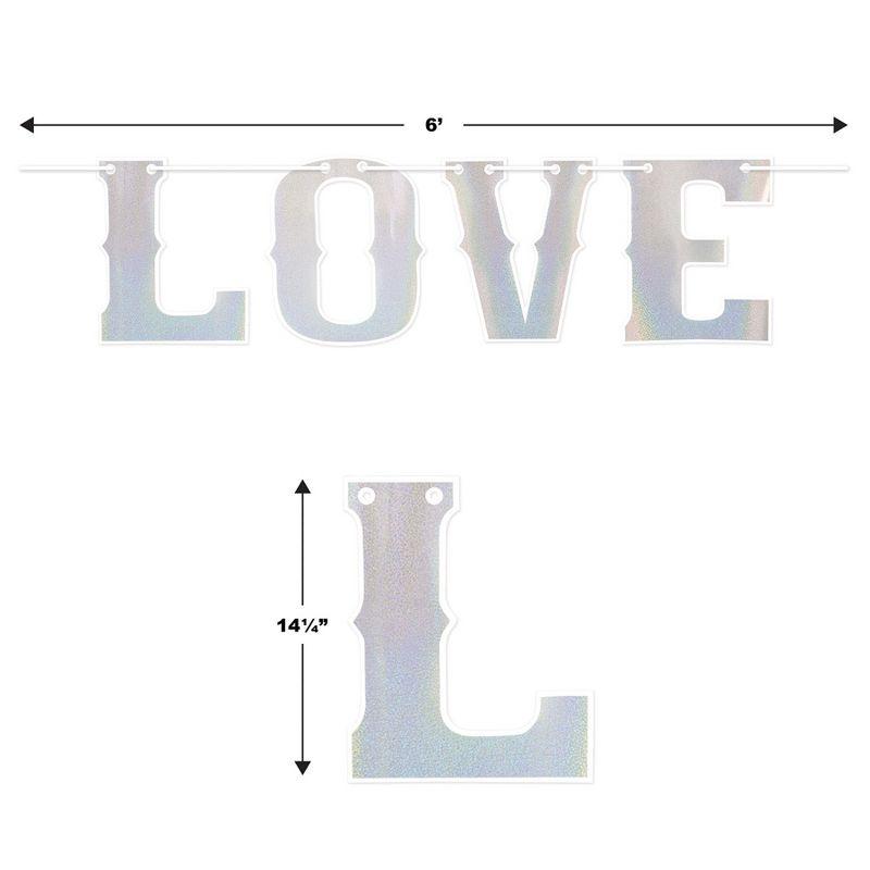 Beistle Love  Streamer, 14.25" x 6', (1/Pkg) Multicolored