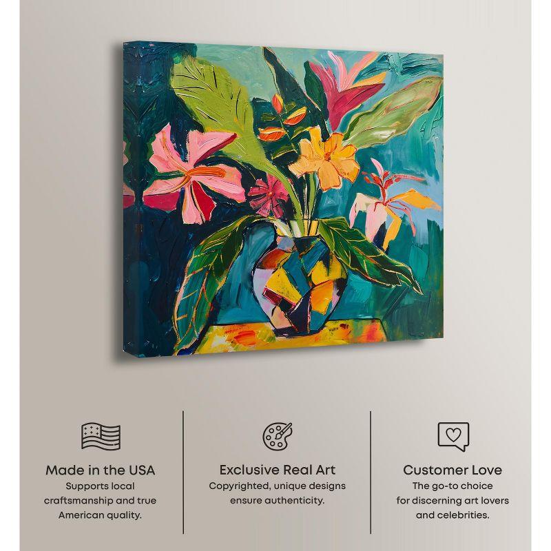 Art Remedy Art Remedy Vase Of Bright Tropical Flowers Ii In Vase Paintings 55959