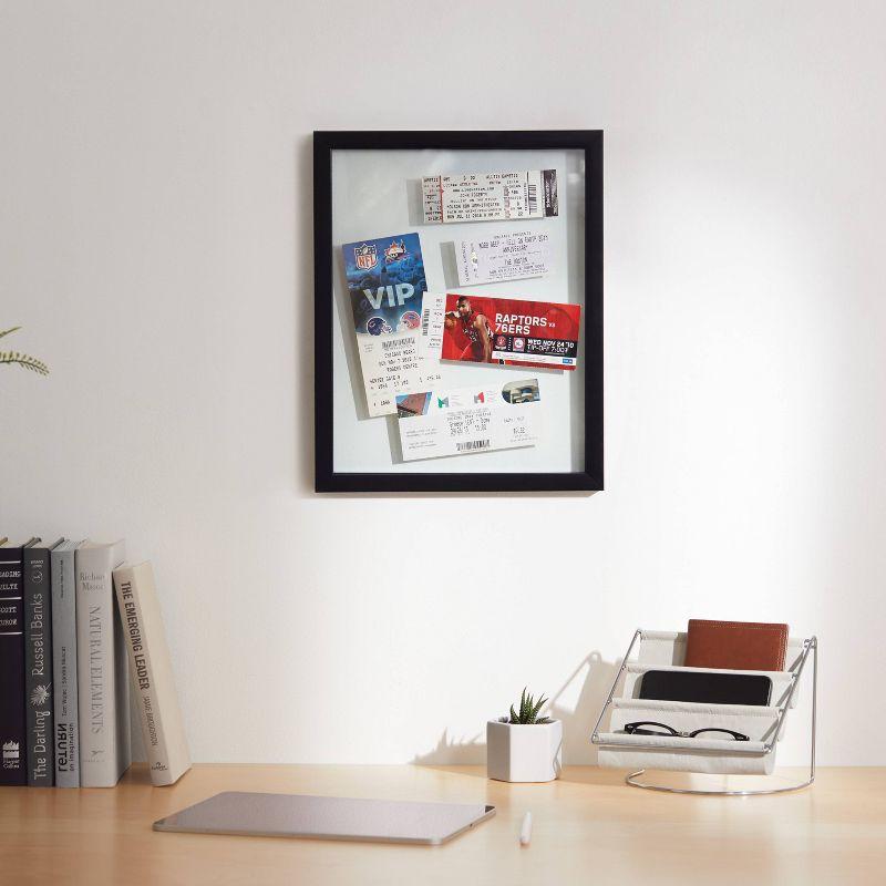 Umbra 11"x14" Floated to 13"x16" Document Picture Frame Black: Modern Polystyrene, Sawtooth Back Mount