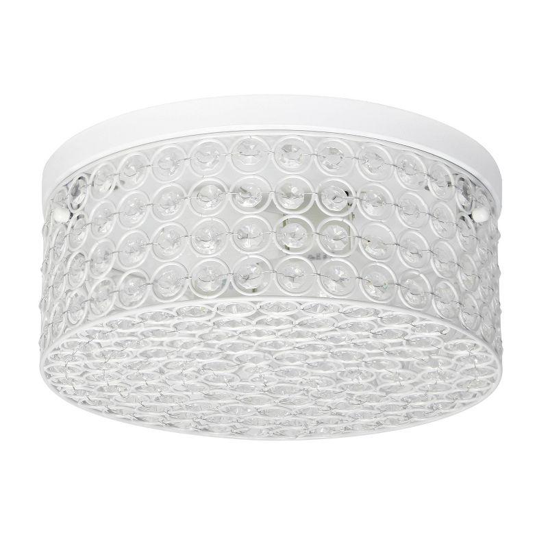 12" Elipse Round Crystal Flush Mount Ceiling Light - Elegant Designs