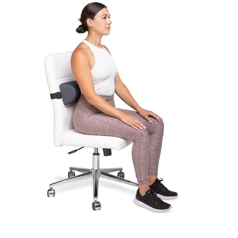 OPTP The Original McKenzie D-Section Lumbar Roll – USA Made Low Back Lumbar Support Pillow for Office, Back Pillow for Car and Travel