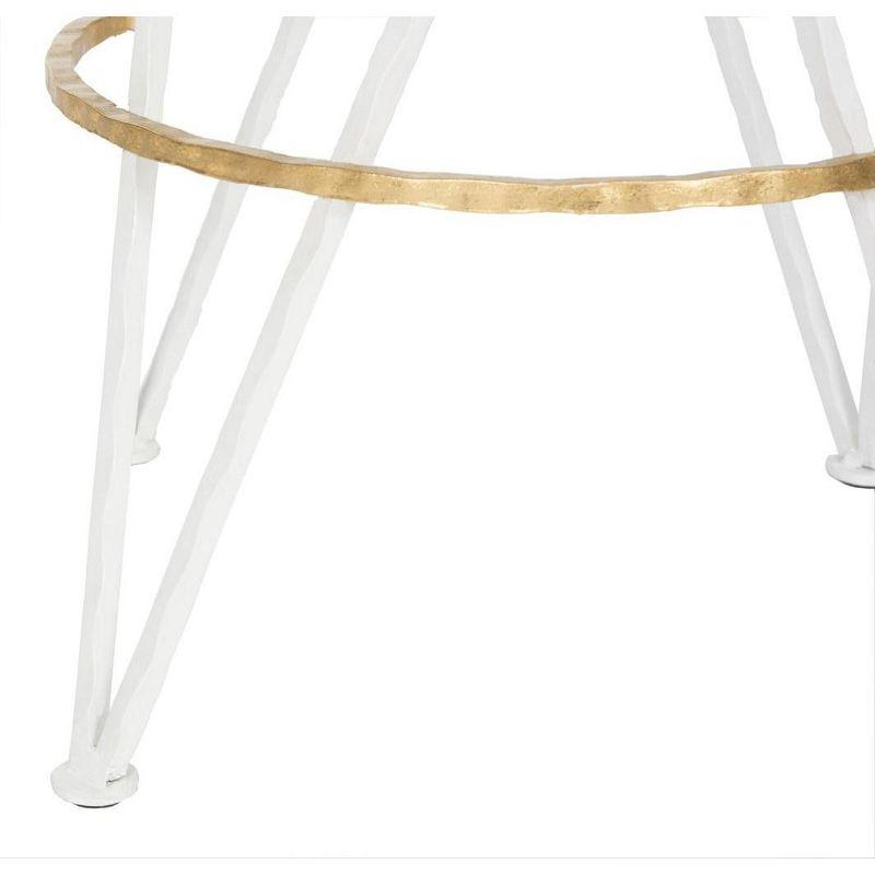 Hester Bar Stool - White/Gold - Safavieh