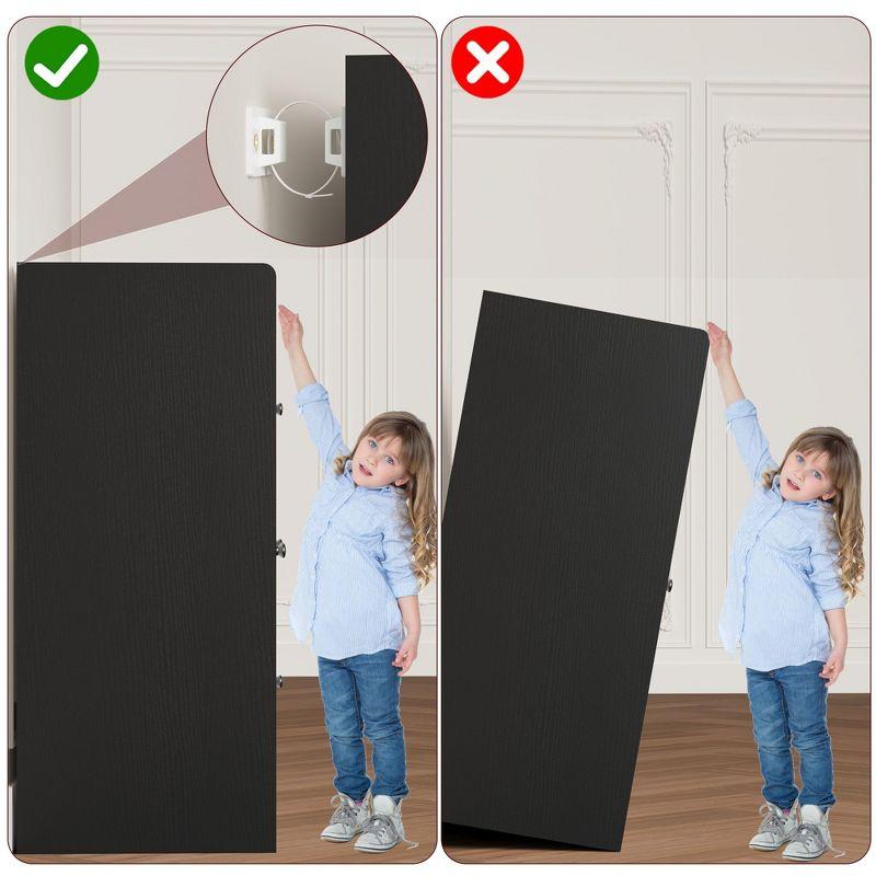 ZACOO Sideboard Buffet Cabinet With Storage, 43" Coffee Bar Cabinet With Glass Doors And 3 Drawers, Storage Cabinet With Adjustable Shelves