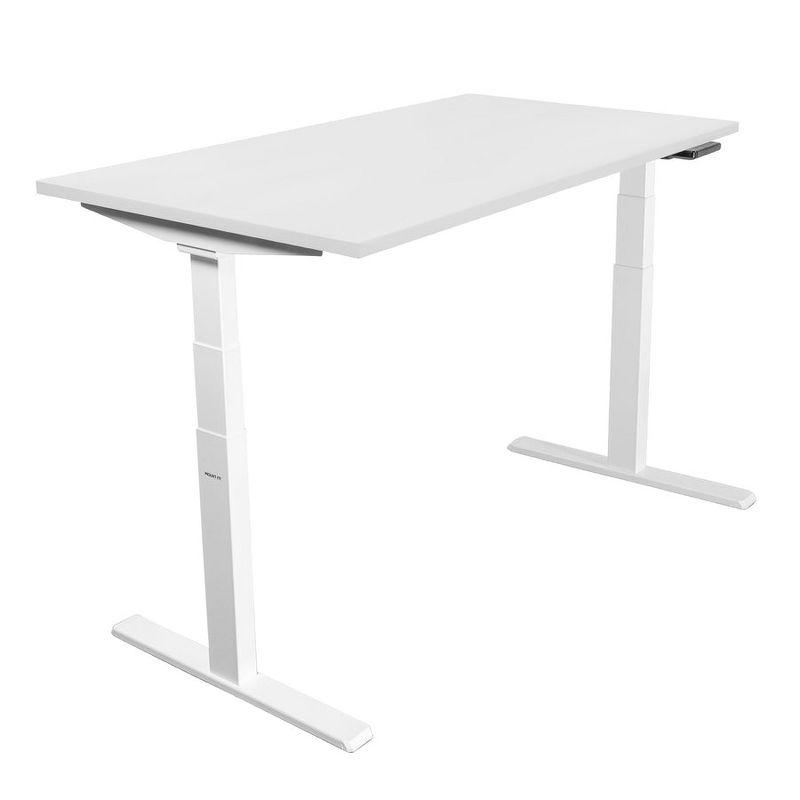 Mount-It! Height Adjustable Hand Crank Sit-Stand Desk Frame w/ Extra-Wide Tabletop | Multiple Colors