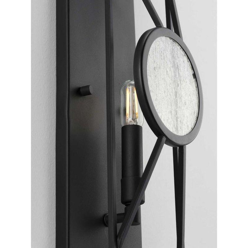 Progress Lighting Cumberland 1-Light Wall Sconce, Matte Black, Seeded Glass