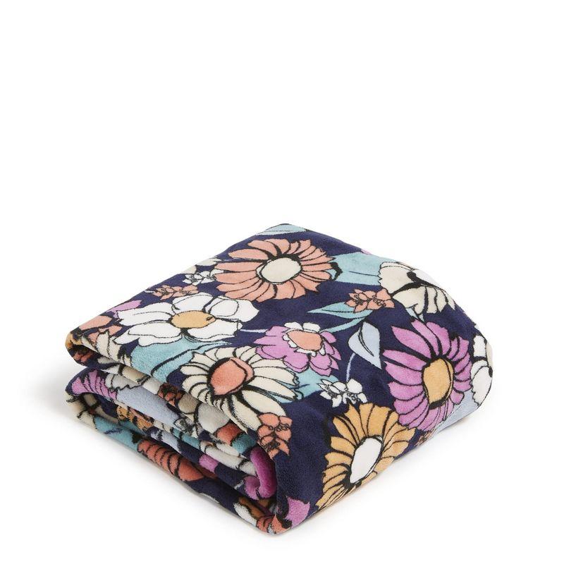 Floral Multicolor Fleece Throw Blanket 50" x 80"