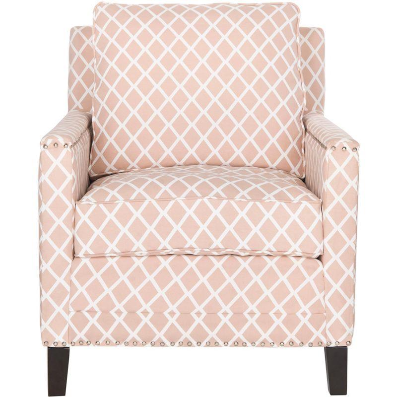 Buckler Arm Chair - MCR4613 - Peach Pink/White - Safavieh