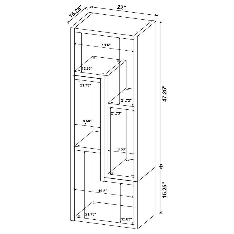 22" Velma Modular Bookcase & TV Stand: Stackable, Horizontal, Gray Driftwood - Coaster