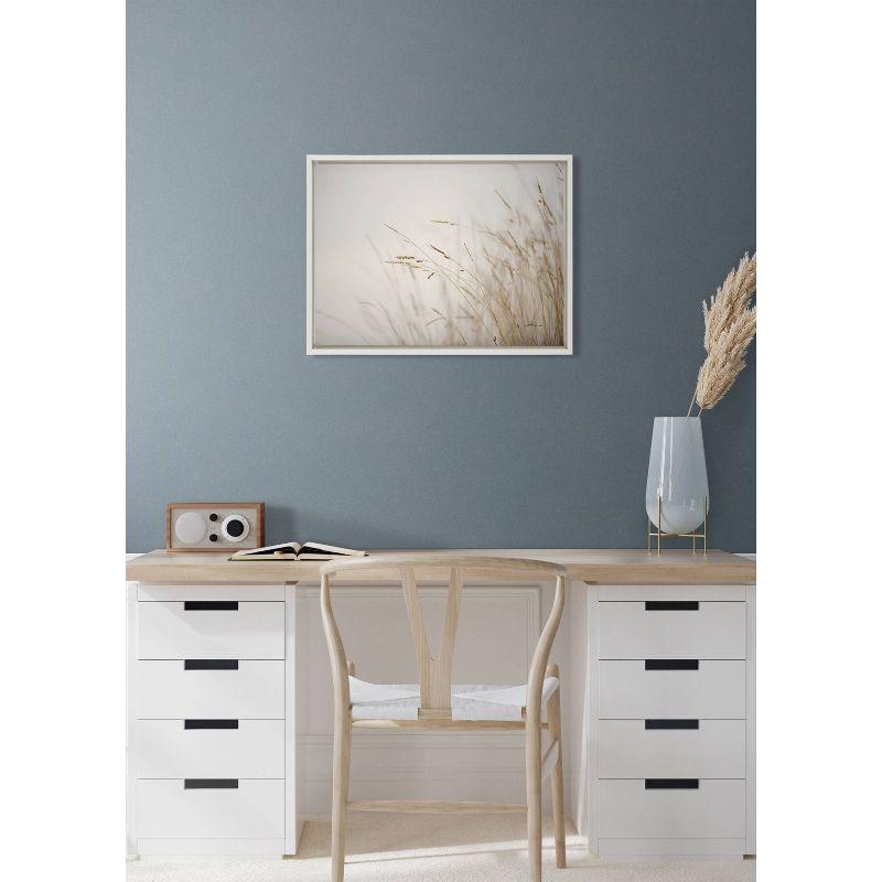 Sylvie Marsh Grass No 1 Framed Canvas by Crystal Lynn Collins White - Kate & Laurel All Things Decor