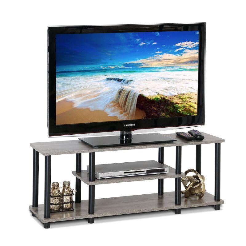 Chic Corner French Oak Grey 3-Tier TV Stand