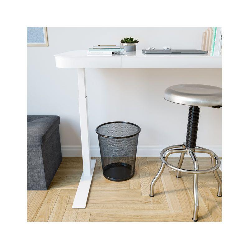 Seville Classics Mesh Trash Can, Waste Paper Basket, Round (Set of 2)