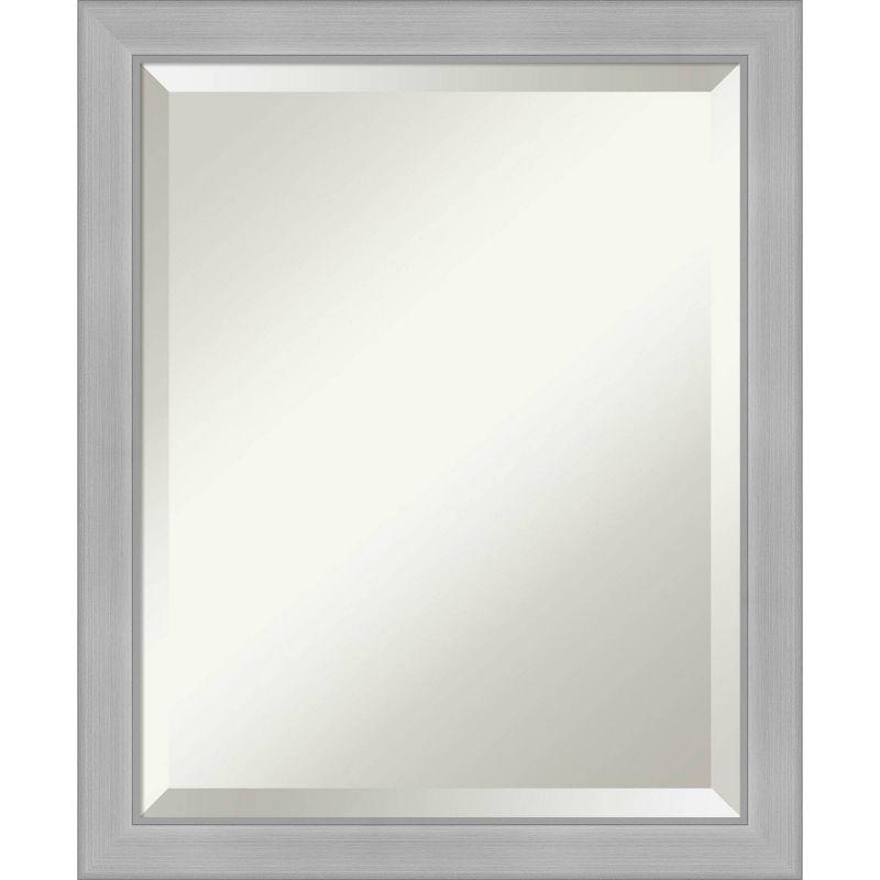Vista Brushed Nickel 19" x 23" Rectangular Bathroom Vanity Wall Mirror