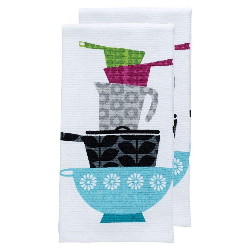 T-fal Pots and Pans Print Dual Kitchen Dishcloth