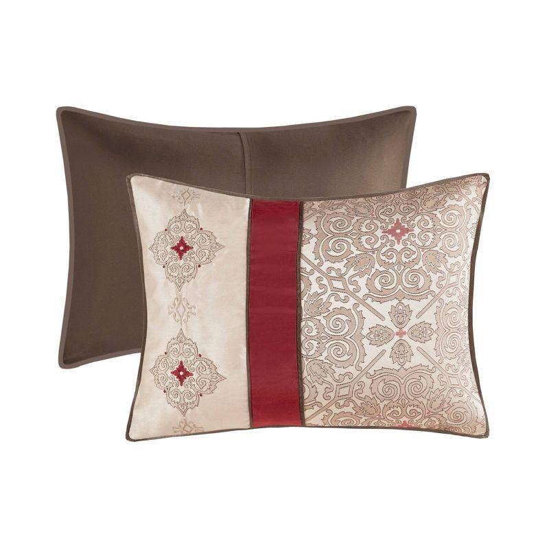 Madison Park Donovan 7 Piece Jacquard Comforter Set with Throw Pillows