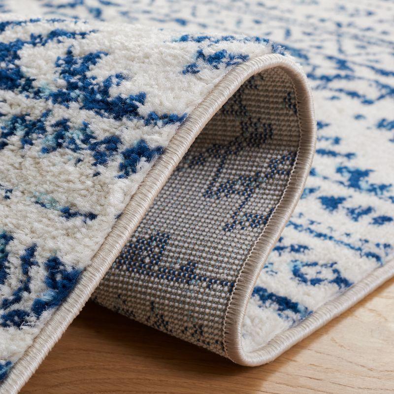 Tulum TUL272 Power Loomed Area Rug - Ivory/Navy - 9'x9' - Safavieh.