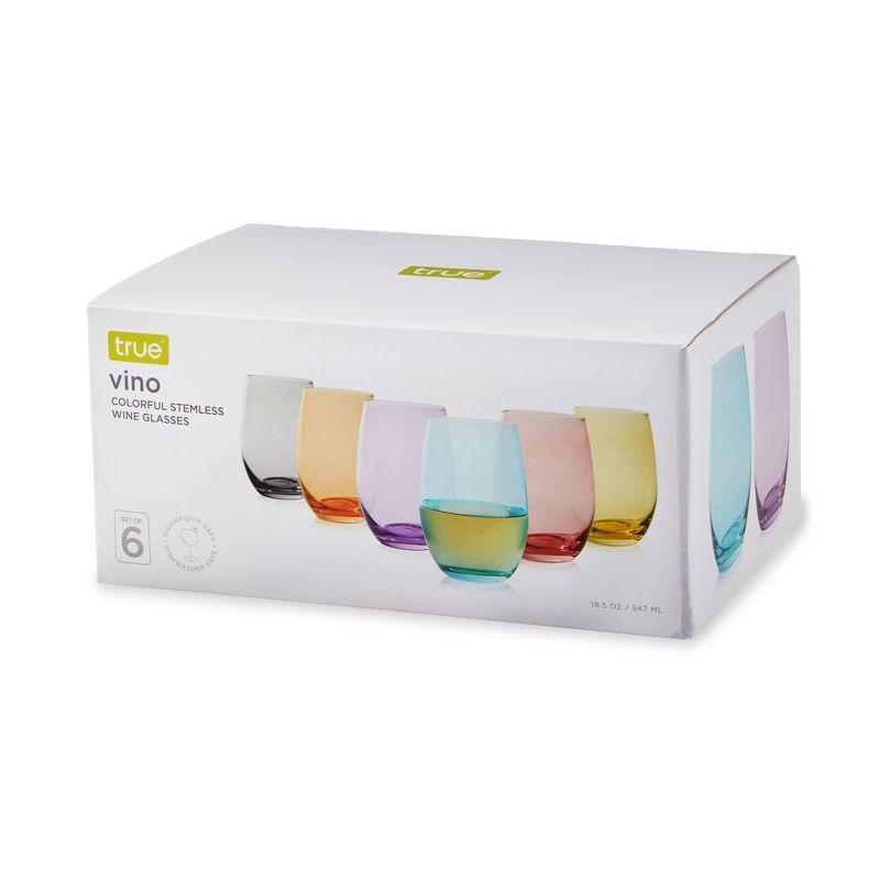 Colorful Stemless Wine Glasses