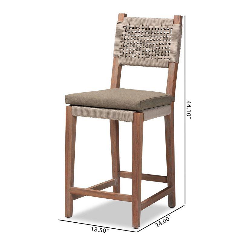 Solid Wood 27.25'' Counter Stool