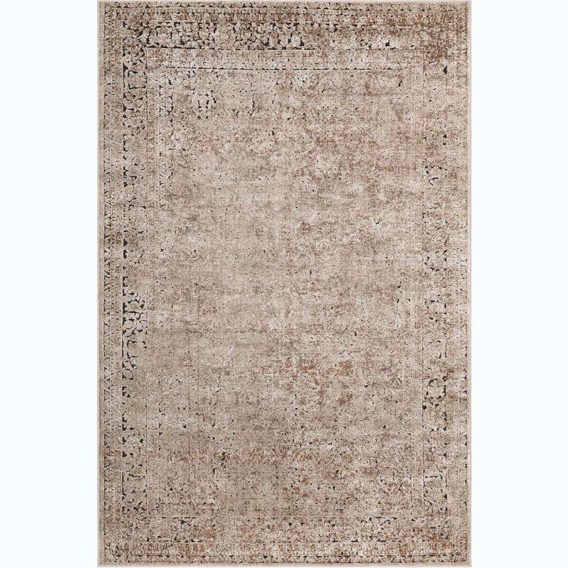 Unique Loom Chateau Collection Area Rug - Jefferson (4' 1" x 6' 1" Rectangle Beige/Light Brown)