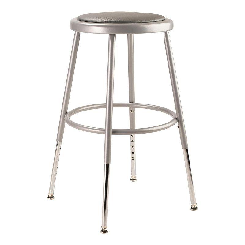 National Public Seating NPS Adjustable Heavy Duty Vinyl Padded Steel Stool
