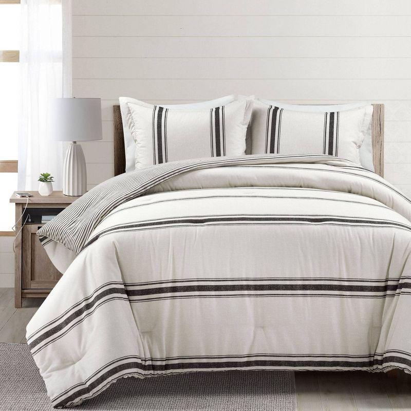 Farmhouse Standard Cotton Reversible Comforter Set