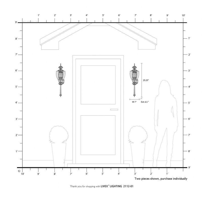 Livex Lighting 1 - Light Wall Light in  Antique Brass