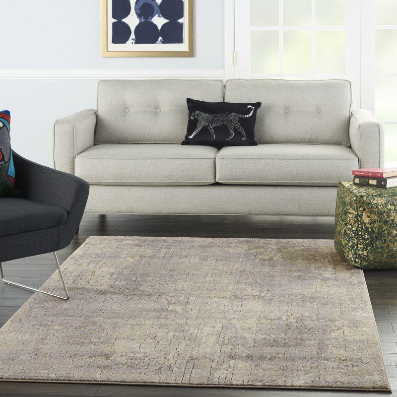 Nourison Concerto Abstract Contemporary Area Rug Beige Grey 5'3" x 7'3"
