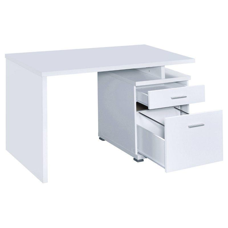 Irving 2 Drawer Office Desk with Reversible Cabinet - Coaster