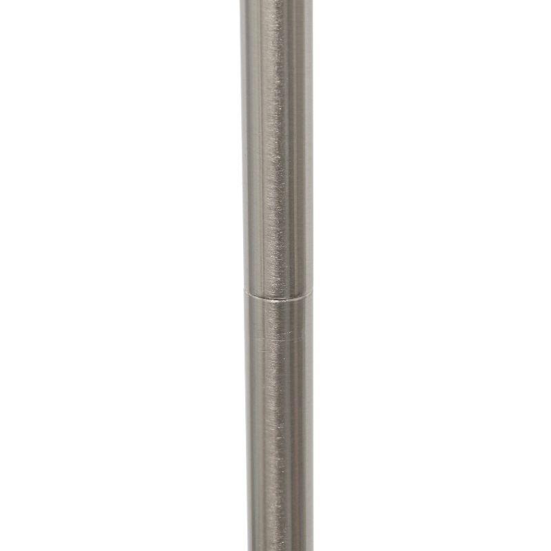 57" Gray Brushed Nickel Drum Shade Floor Lamp