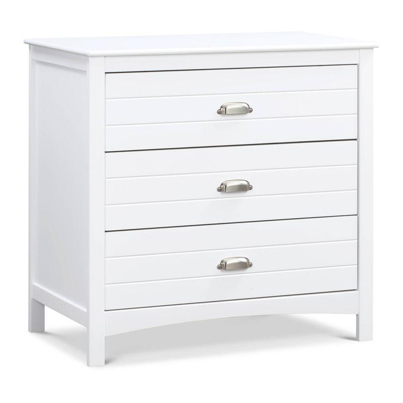 White Farmhouse Shiplap 3-Drawer Nursery Dresser