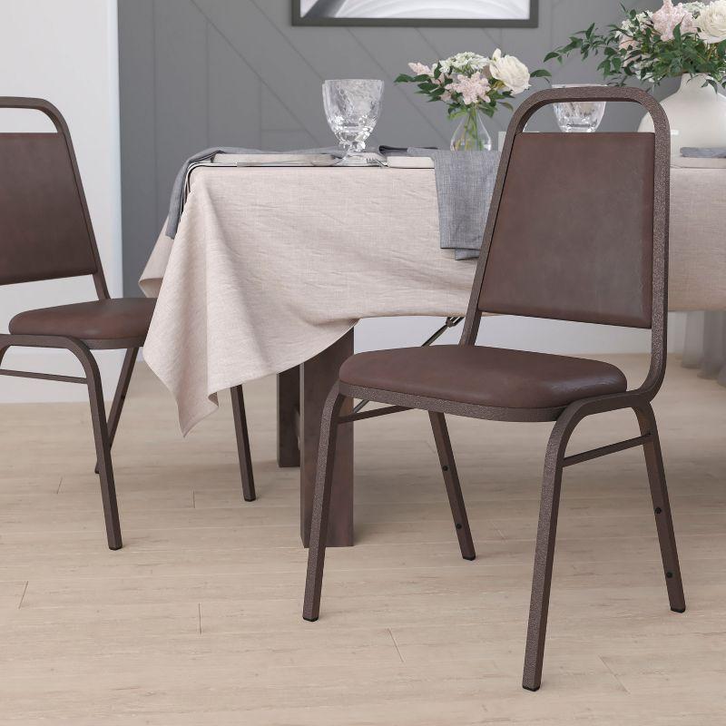 Amaya Trapezoidal Back Stacking Banquet Chair with 1.5" Thick Seat