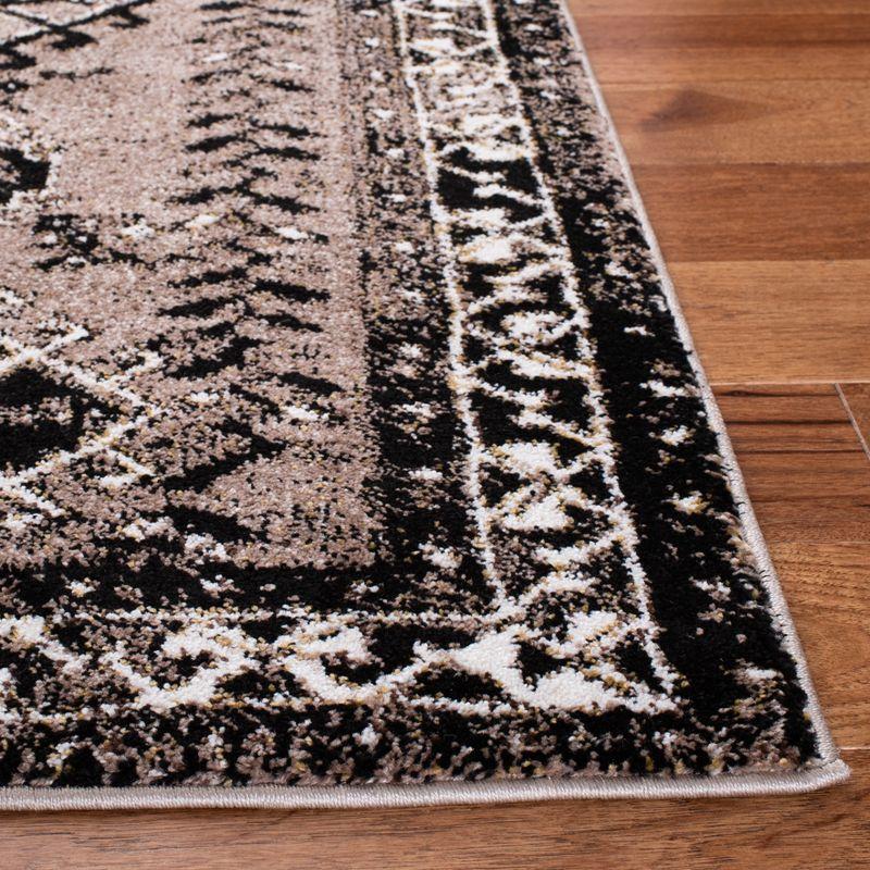 Vintage Hamadan VTH293 Power Loomed Indoor Accent Rug - Brown/Black - 2'7"x5' - Safavieh