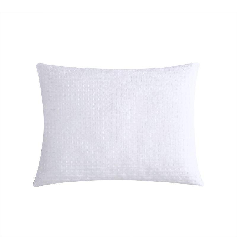 Tommy Bahama Basketweave Solid White Cotton Duvet Cover Set