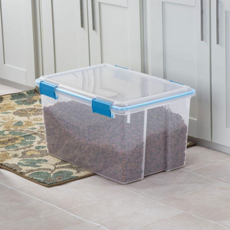 Sterilite Clear Plastic Storage Bin w/ Gasket Latch Lid