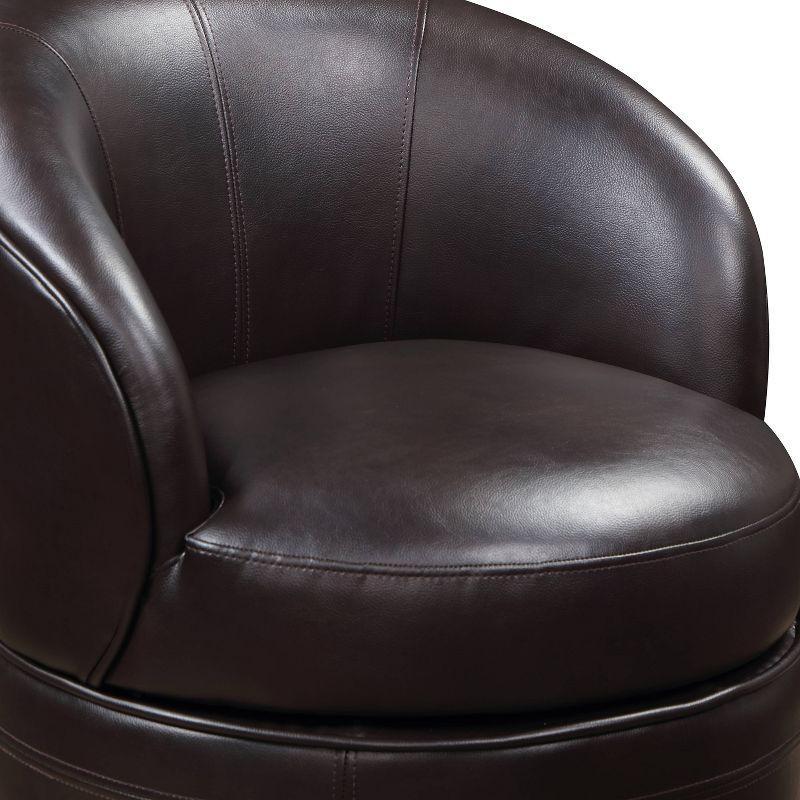 Sophia Faux Leather Swivel Accent Chair Brown - Steve Silver Co.