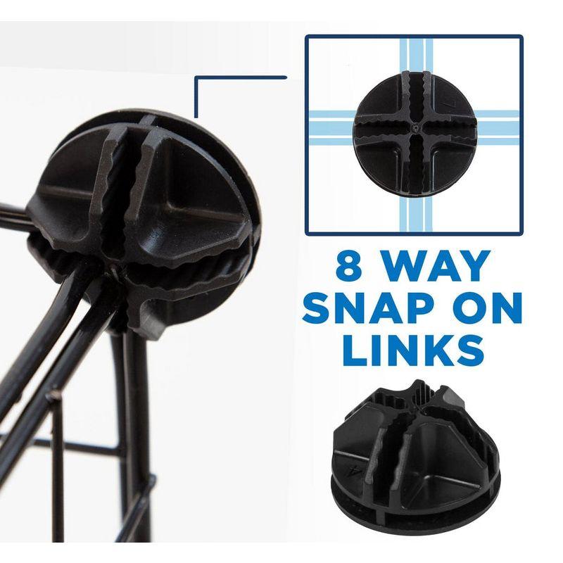 Mount-It! Wire Storage Cubes, 9-Cube Metal Grid Organizer | Modular Wire Shelving Units, DIY Closet Cabinet Organizer | 14" W x 14" H