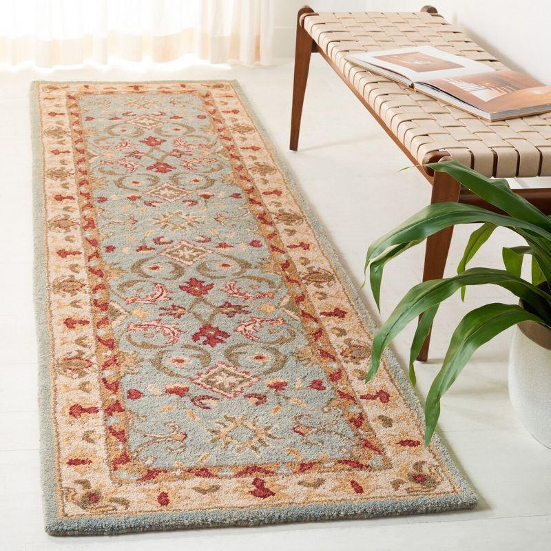 Anatolia AN544 Hand Tufted Indoor Runner Rug - Light Blue/Ivory - 2'3"x15' - Safavieh