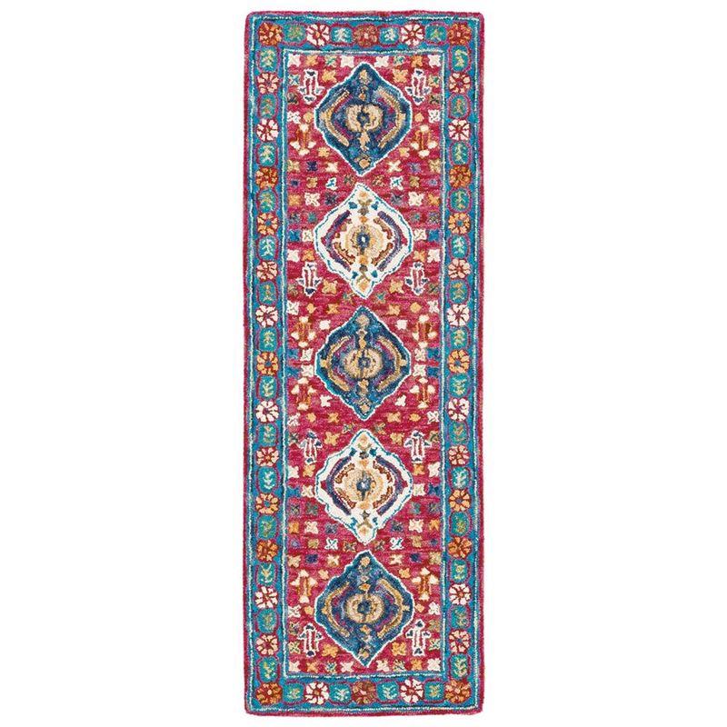 Aspen APN527 Hand Tufted Runner Rug - Red/Blue - 2'3"x7' - Safavieh.