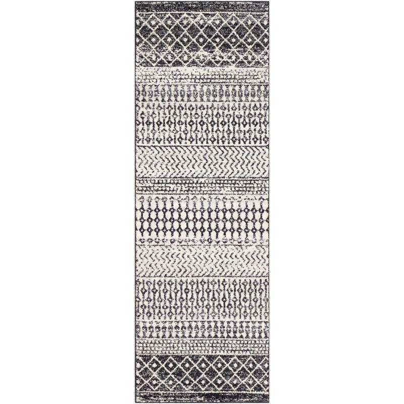 Livabliss 2'7"x10' Sweetgum Global Rug Gray: Mid-Century Modern Runner, Fade & Stain-Resistant, Polypropylene