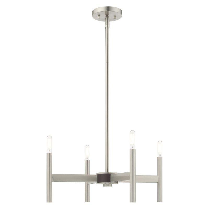 Livex Lighting Copenhagen 4 - Light Chandelier in  Brushed Nickel
