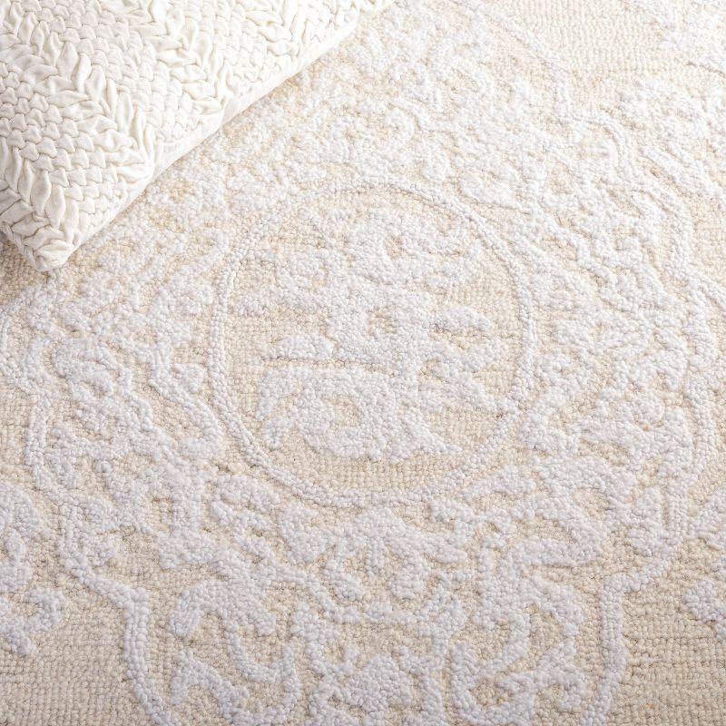Abstract ABT359 Hand Tufted Area Rug - Ivory/Beige - 8'x10' - Safavieh.