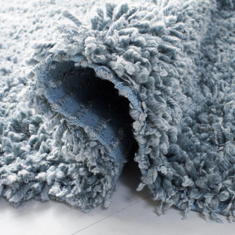 Sheep Shag SSG212 Hand Woven Area Rug - Aqua - 4'x6' - Safavieh.