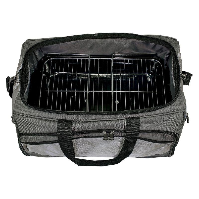 Arlmont & Co. Buccaneer Portable Charcoal Grill & Cooler Tote, Take Anywhere BBQ Grill with BBQ Accessories and Cooler Bag, Barbecues Grill for Outdoor Cooking