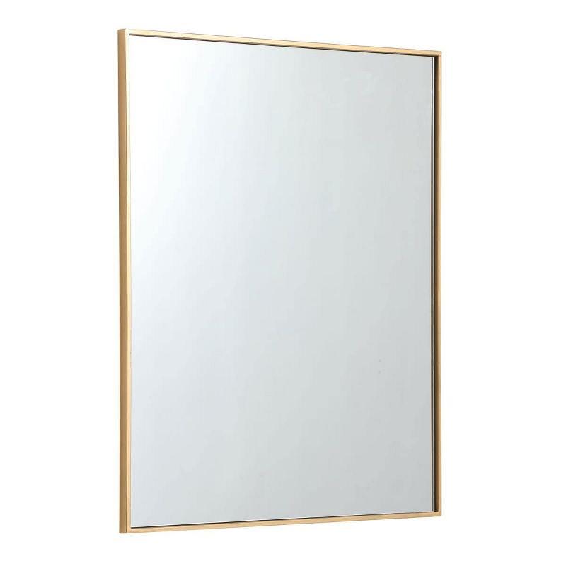 Elegant Lighting Metal frame rectangle mirror 30 inch in Brass