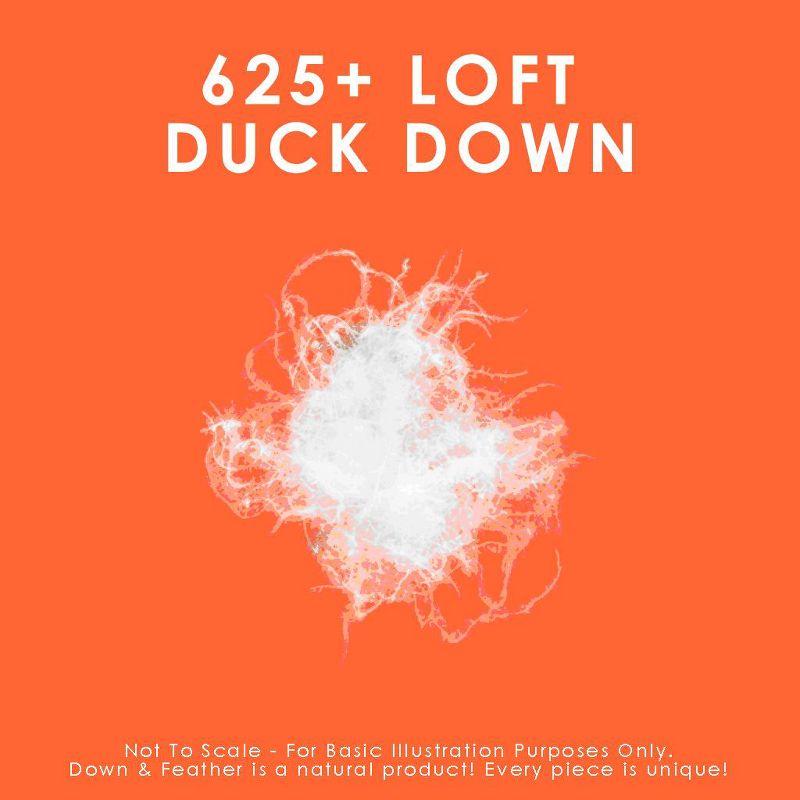 Canadian Down & Feather Company - 625 Loft White Down Pillow, Medium Support - Standard Size