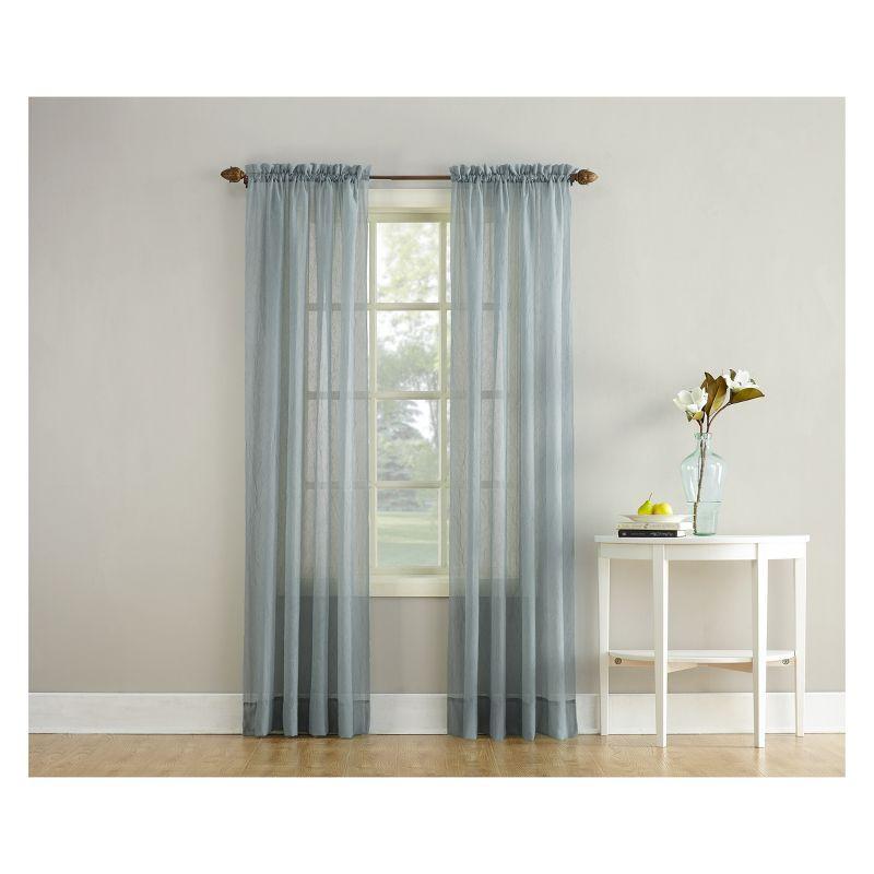 Erica Crushed Sheer Voile Rod Pocket Curtain Panel - No. 918